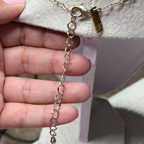 Star & Moon Pendant Necklace With Rhinestones Gold-Toned 18" Chain Lobster Clasp - Picture 8 of 8